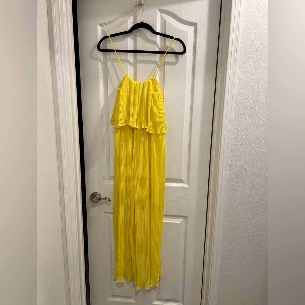 NEW Zara bright yellow jumpsuit. Size Small.
